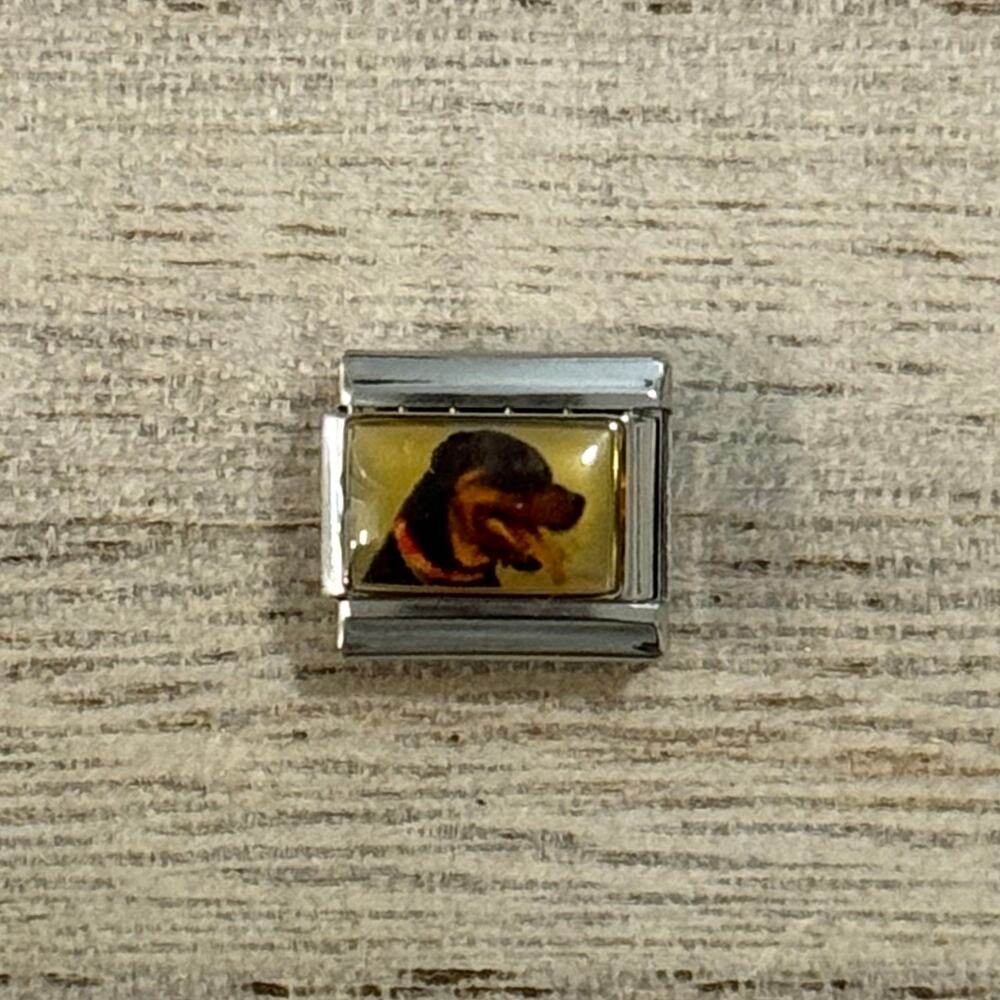 Rottweiler Italian Charm Bracelet Link